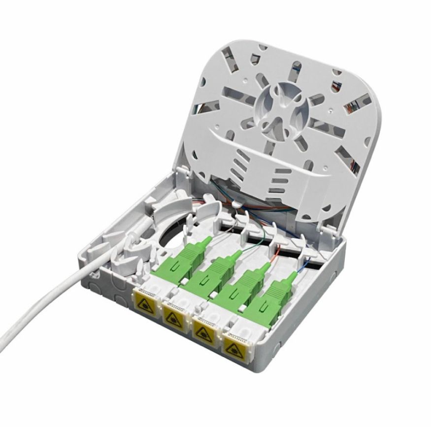 4c FTTH Small Size Termination Box 4 Port Fiber Access Box