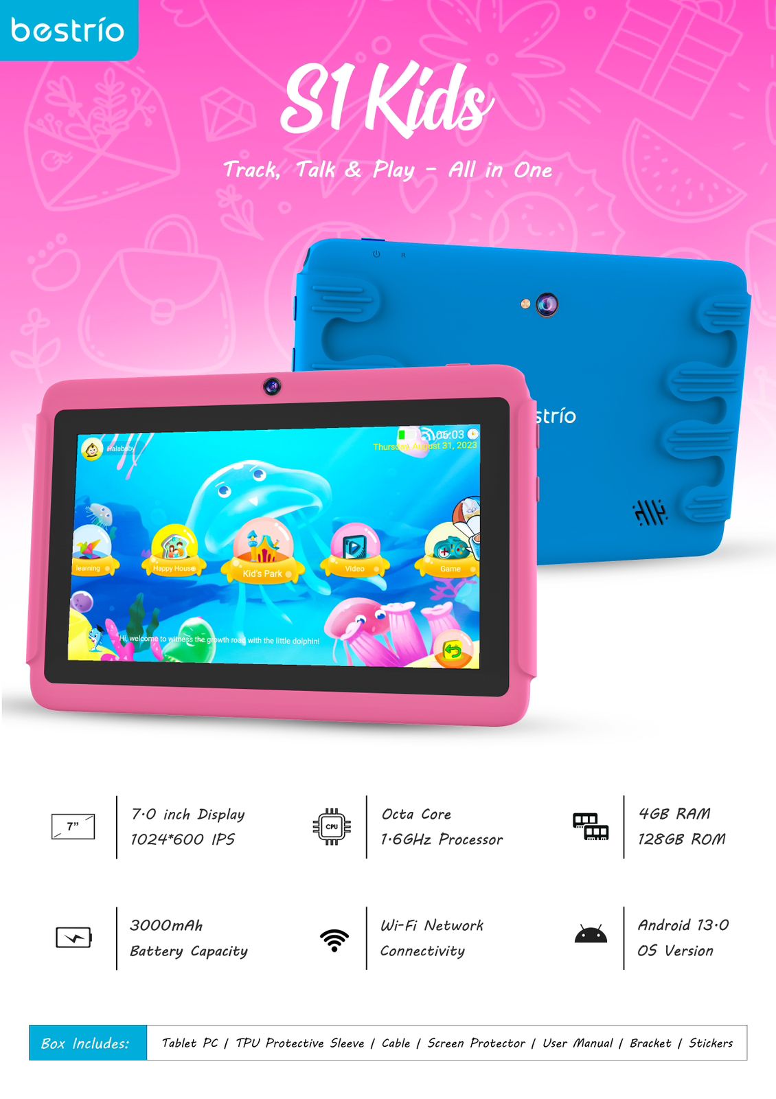 TABLETTE POUR ENFANTS S1