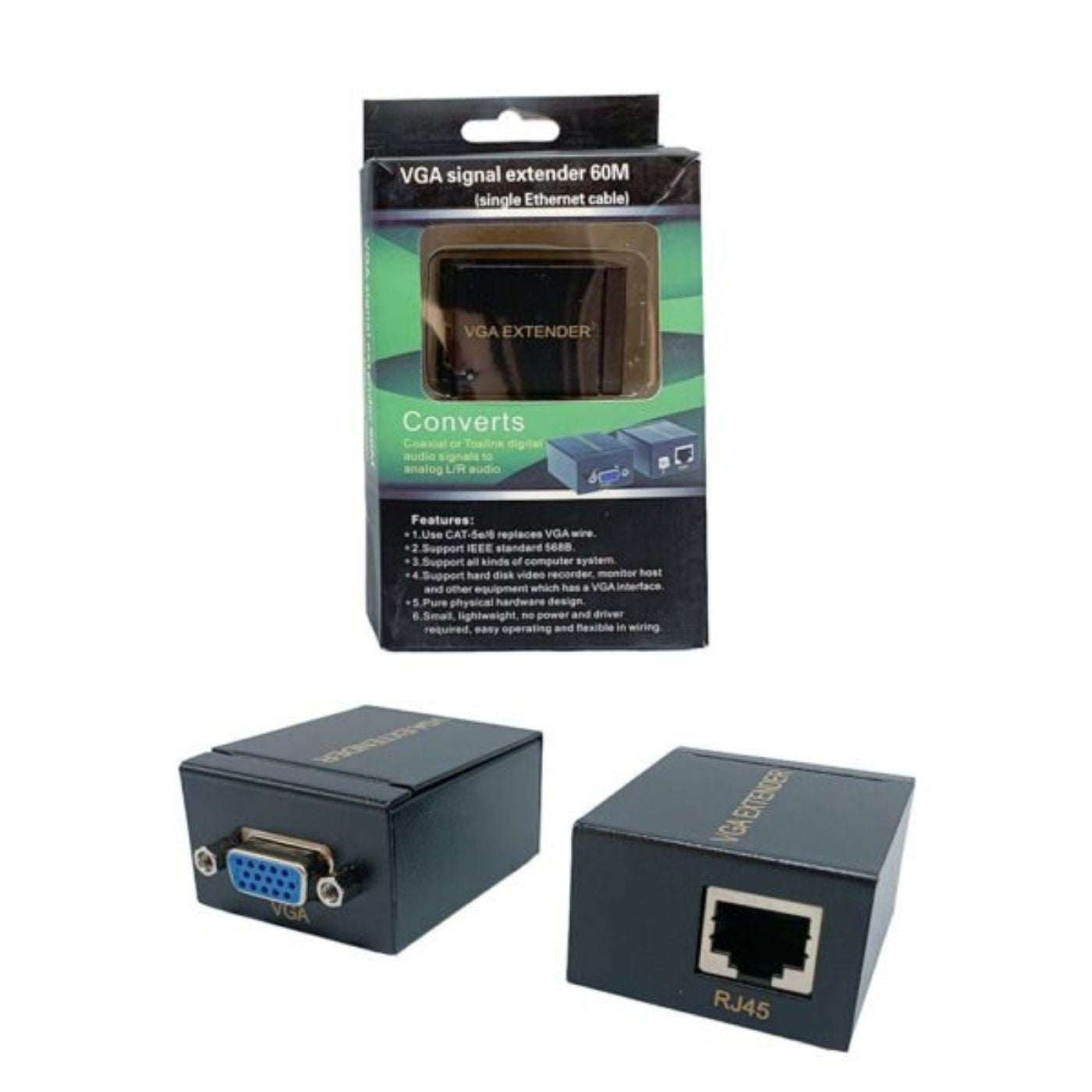 Extender de signal VGA 60M – câble Ethernet de signal
