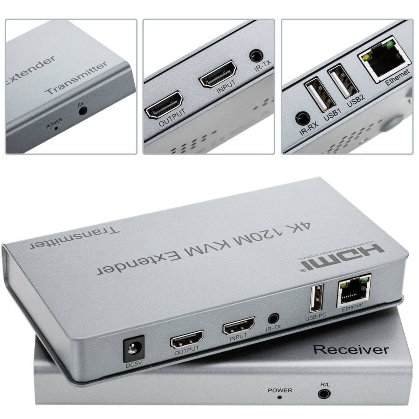 Extender KVM USB Avec alimentation 120m
