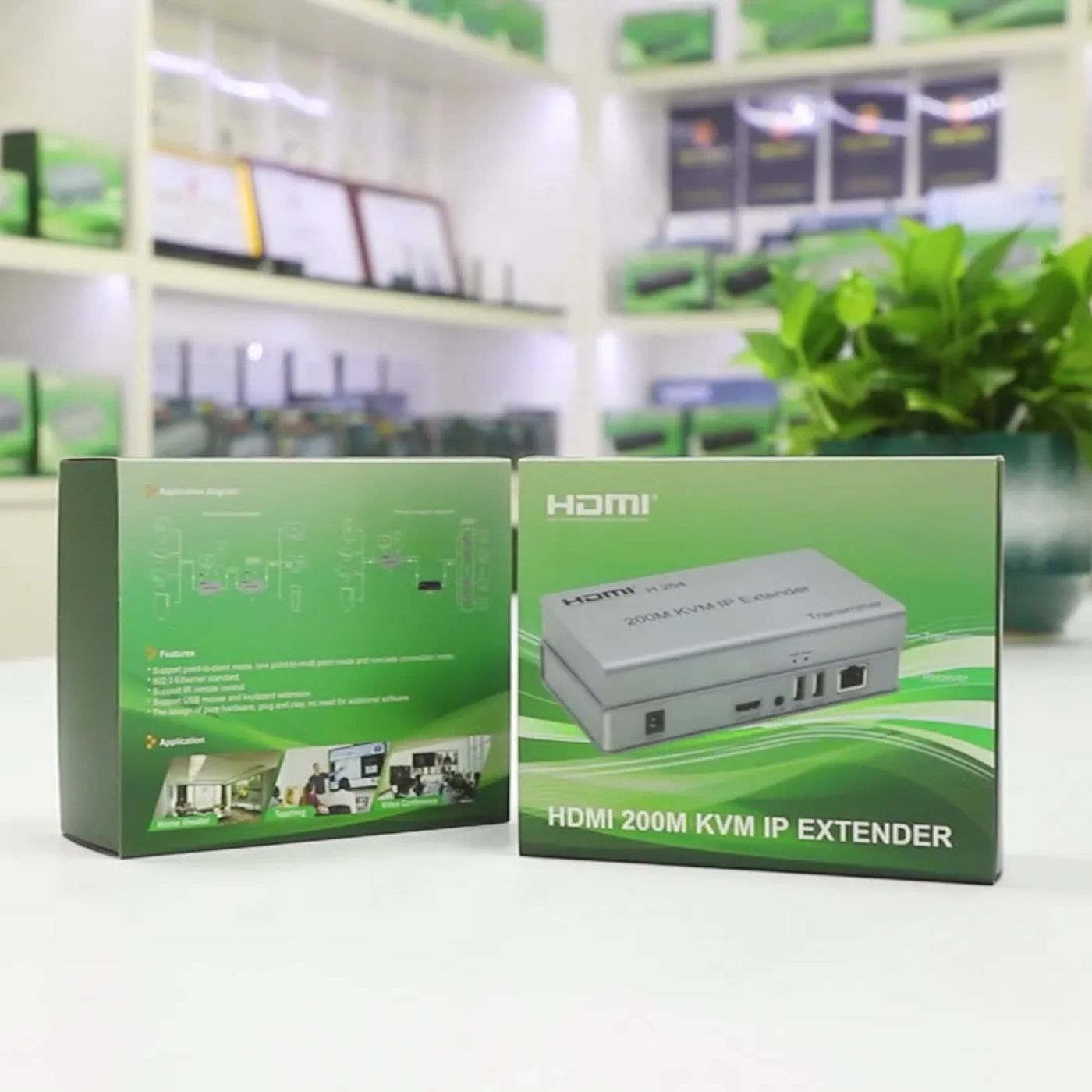 HDMI USB KVM Extender Up to 200M Over TCP/IP, Supports H.264, IR & 1080p Resolution