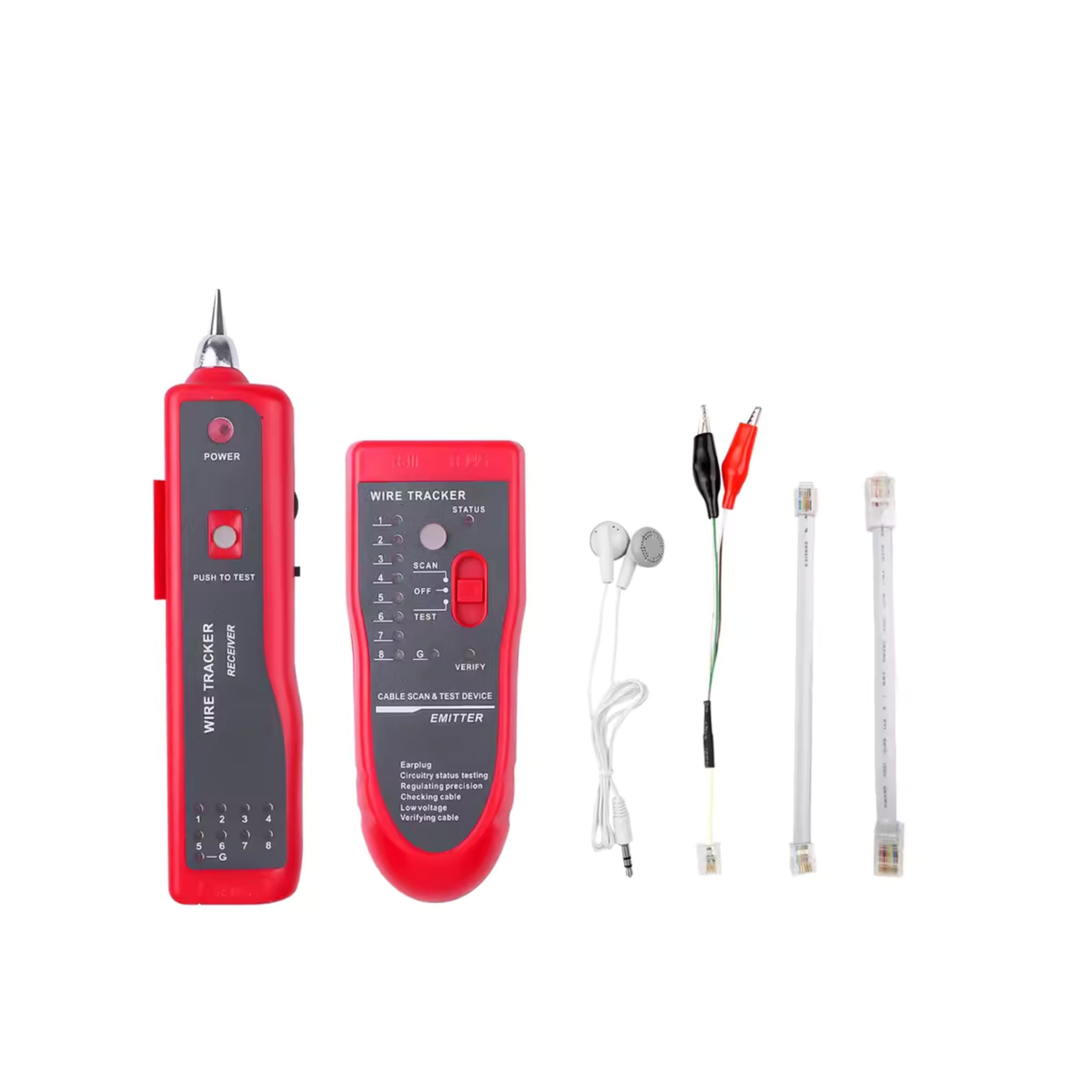 Testeur de Câble Réseau Professionnel – RJ45 UTP/STP | 3KM | Audio + LED