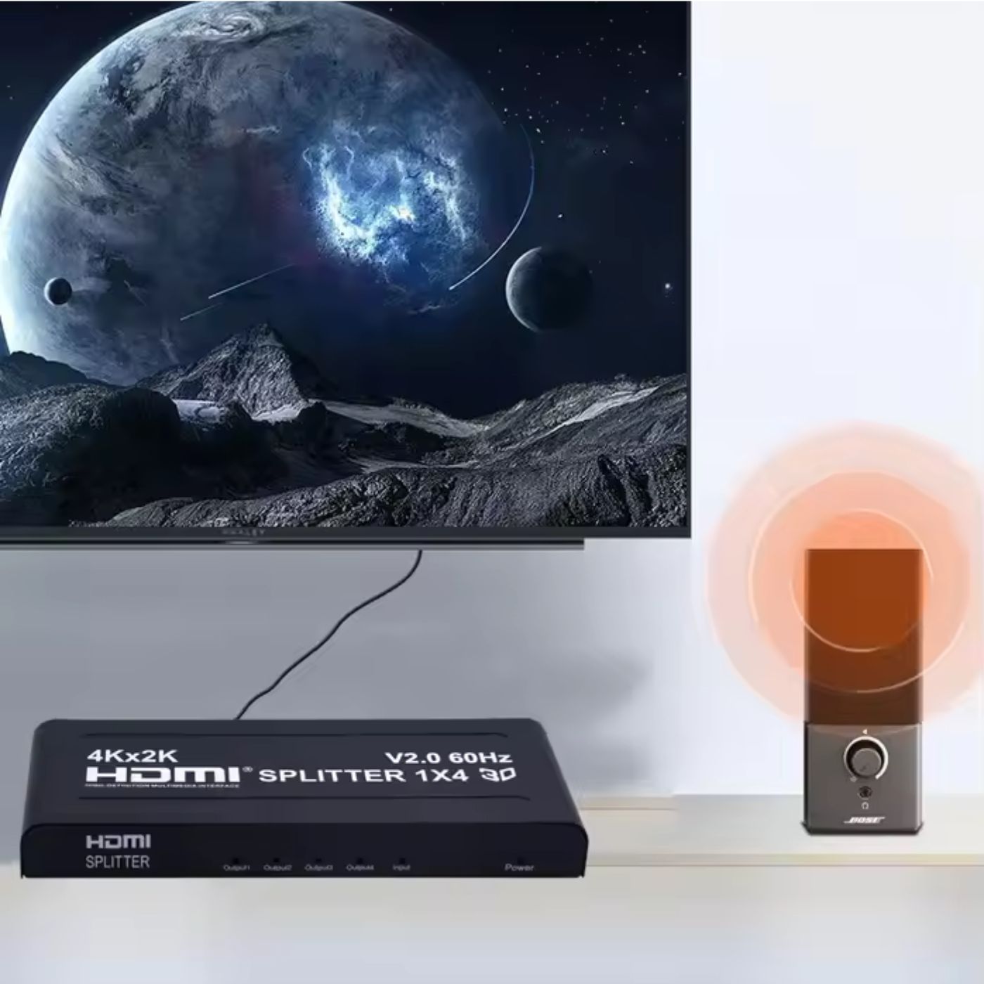 Répartiteur HDMI 1x4 – 4K x 2K | Support 3D | Boîtier en Aluminium