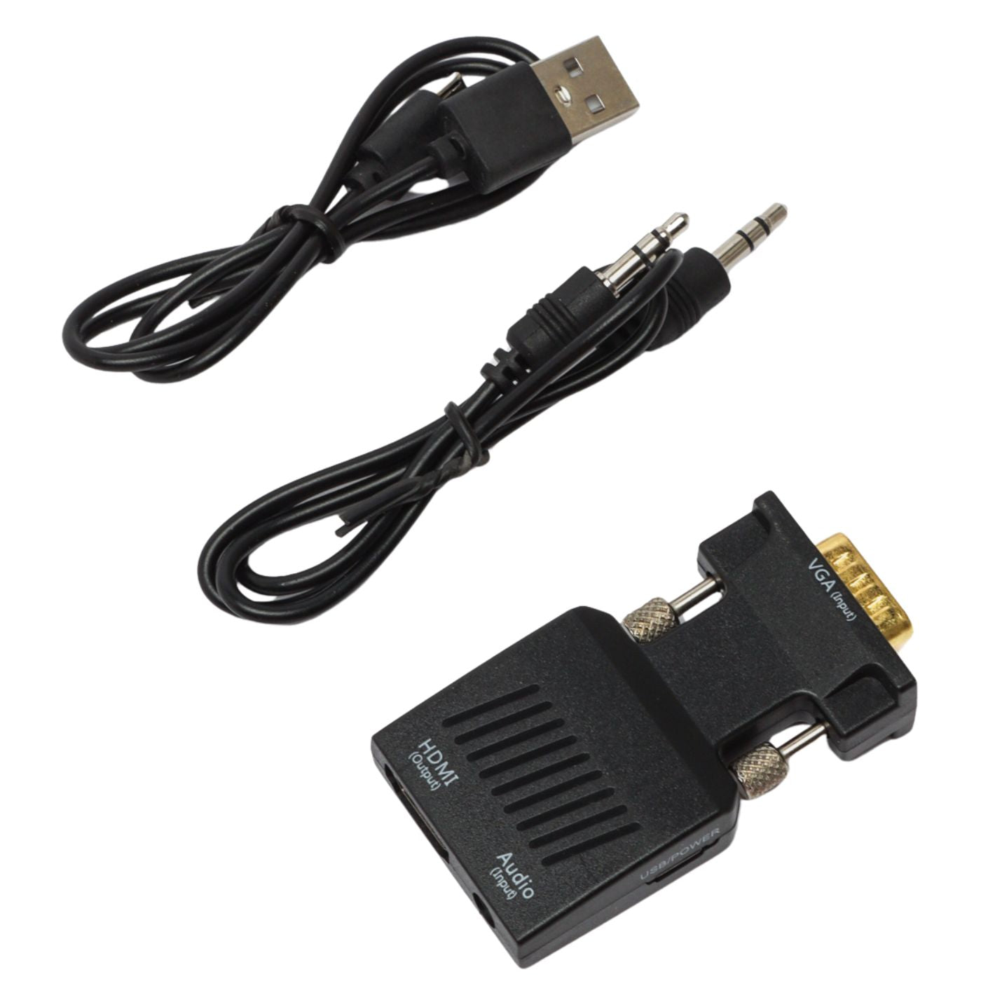 Adaptateur convertisseur VGA vers HDMI avec audio auxiliaire